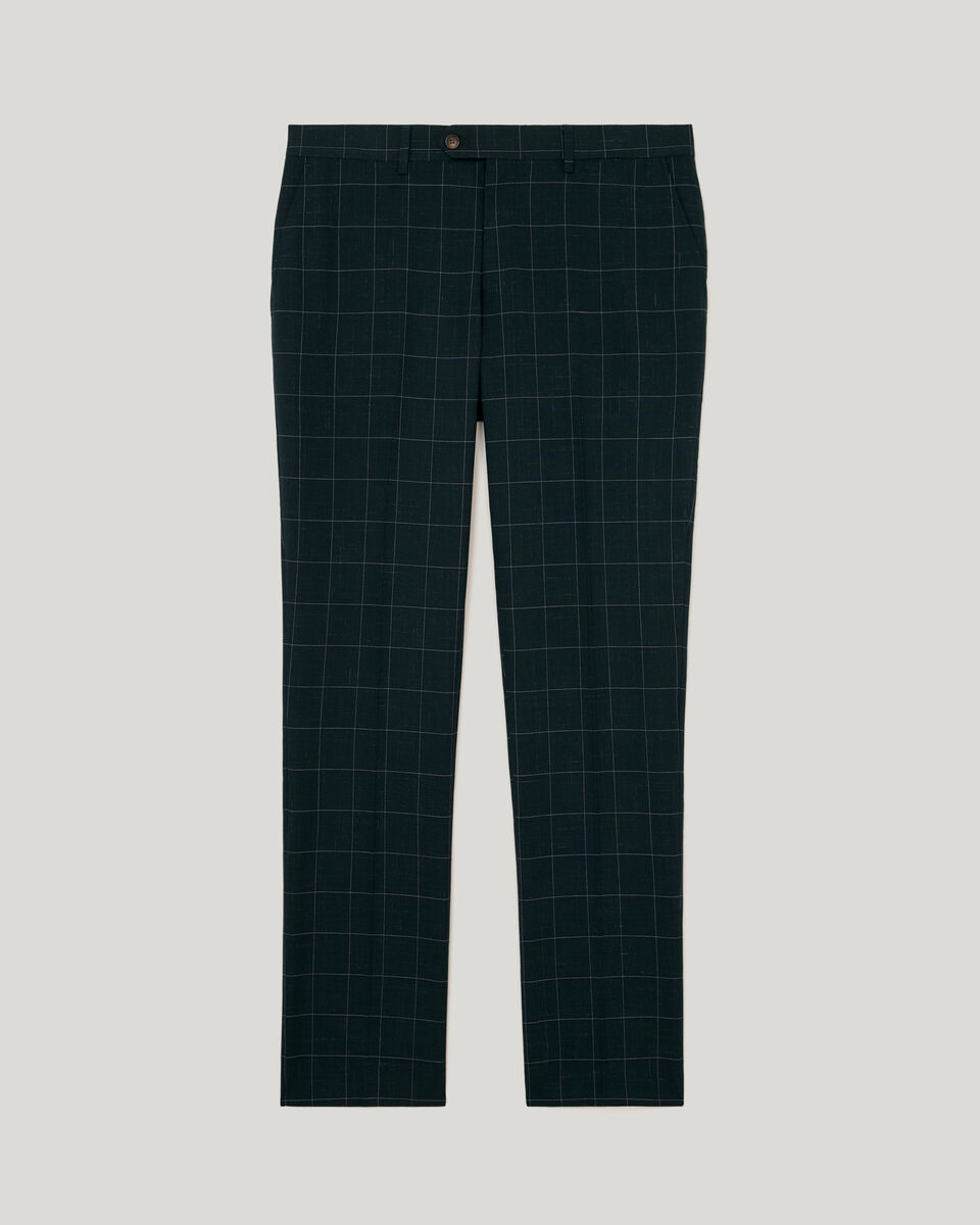 Sebastian Windowpane Check Tailored Pant, Khaki Windowpane, hi-res